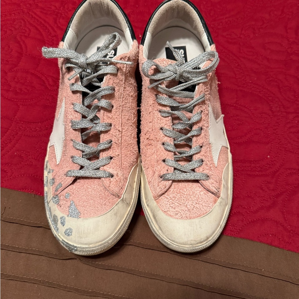 Golden Goose pink/ gray sneakers! Authentic!